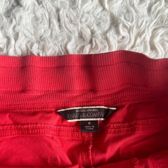 Classic Apparel Khakis & Company Red Cargo Capri Pants Size 8 - Picture 4 of 5